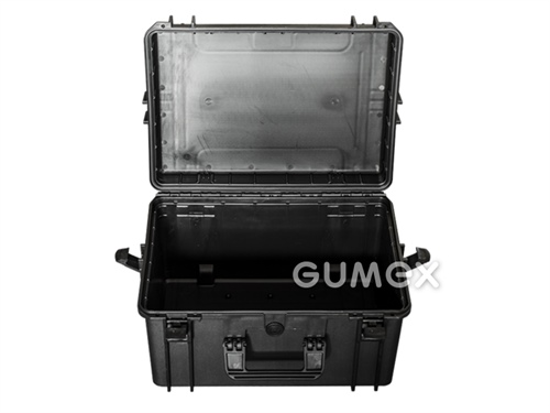 Vodotesný kufor MAX, výška 555mm (500mm), šírka 428mm (350mm), hĺbka 306mm (280mm), IP67, PP, bez výplne, čierny